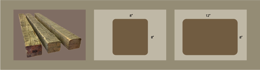 solid hand hewn wood posts | pioneerlogsiding