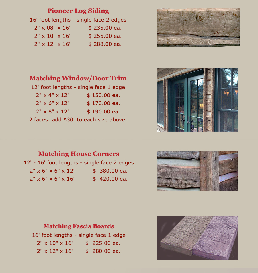 siding prices | pioneerlogsiding